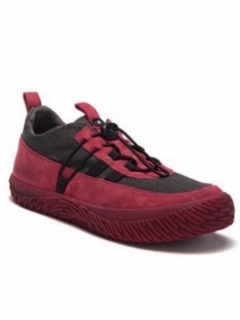 Hybrid Green Label Artful Suede Sneakers Red Black Ortholite Comfort Shoes Men